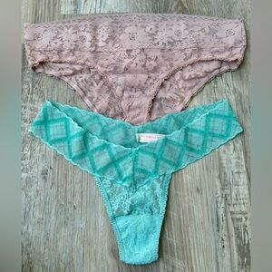 Victoria's Secret Set of two lace panties. Size XL